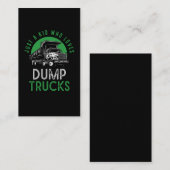 Carte De Visite Camion de pompage Enfants Garçons Camion de recycl (Devant / Derrière)