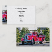 Carte De Visite Camion de pompiers à l'ancienne (Devant / Derrière)