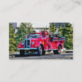 Carte De Visite Camion de pompiers à l'ancienne (Dos)
