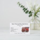 Carte De Visite Camion de pompiers d'échelle (Debout devant)