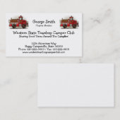 Carte De Visite Camion de pompiers volontaire (Devant / Derrière)