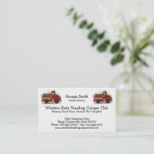 Carte De Visite Camion de pompiers volontaire (Debout devant)