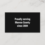 Carte De Visite Camion de ramassage à neige avec chaudière à neige (Dos)