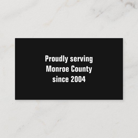 Carte De Visite Camion de ramassage à neige avec chaudière à neige (Dos)