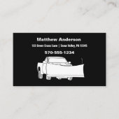 Carte De Visite Camion de ramassage à neige avec chaudière à neige (Devant)