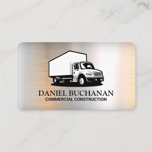 Carte De Visite Camion de ravitaillement de transport | Constructi (Devant)