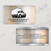 Carte De Visite Camion de ravitaillement de transport | Constructi (Devant / Derrière)