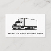 Carte De Visite Camion de services de déblaiement (Dos)