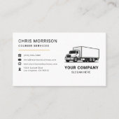 Carte De Visite Camion de services de messagerie (Devant)
