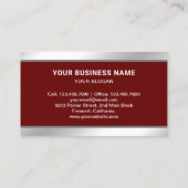 Carte De Visite Camion de transport de marchandises Dark Red Logis (Dos)