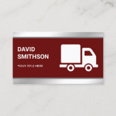 Carte De Visite Camion de transport de marchandises Dark Red Logis (Devant)