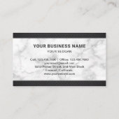 Carte De Visite Camion de transport Marbre blanc Logistique (Dos)