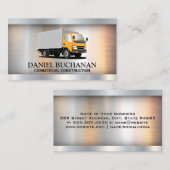 Carte De Visite Camion de transport | Pilote | Col bleu (Devant / Derrière)