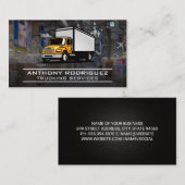 Carte De Visite Camion de transport | Réseau logistique (Devant / Derrière)