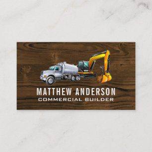 Carte De Visite Camion de travail Gros engins Construction