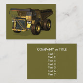 Carte De Visite Camion de vidage géant (Devant / Derrière)