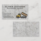 Carte De Visite Camion de vidange | Arrière - plan de texture en b (Devant / Derrière)