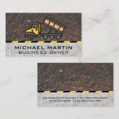 Carte De Visite Camion de vidange | Construction (Devant / Derrière)