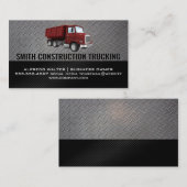 Carte De Visite Camion de vidange de construction rouge (Devant / Derrière)