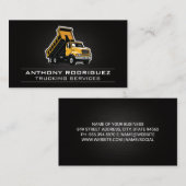 Carte De Visite Camion de vidange | Services de camionnage (Devant / Derrière)