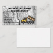 Carte De Visite Camion de vidange | Texture de roche en béton (Devant / Derrière)