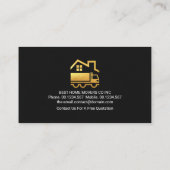 Carte De Visite Camion d'or - Déménagement (Dos)