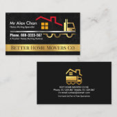 Carte De Visite Camion d'or - Déménagement (Devant / Derrière)