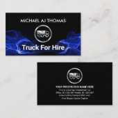 Carte De Visite Camion en argent Blue Electric Lightning (Devant / Derrière)