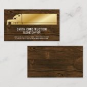 Carte De Visite Camion Gold | Arrière - plan bois (Devant / Derrière)