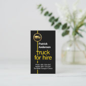 Carte De Visite Camion Jaune À Louer (Debout devant)