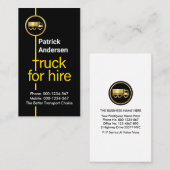 Carte De Visite Camion Jaune À Louer (Devant / Derrière)