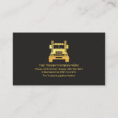 Carte De Visite Camion long Trucking Gold Faux (Dos)