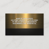 Carte De Visite Camion | Métallique d'or (Dos)