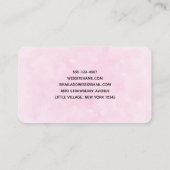 Carte De Visite Camion mignon Love sur Arrière - plan rose (Dos)