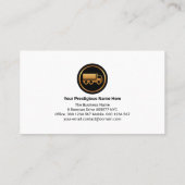 Carte De Visite Camion Monogramme Gold Home Trucker vert lumineux (Dos)