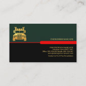 Carte De Visite Camion Or en Couches Vertes (Dos)