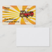 Carte De Visite Camion pompier Stationnement (Devant / Derrière)