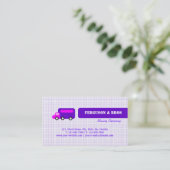 Carte De Visite Camion pourpre (Debout devant)