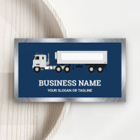 Camion Remorque de Transport Logistique Bleu Marin