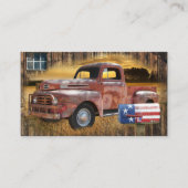 Carte De Visite Camion rouge vintage (Devant)