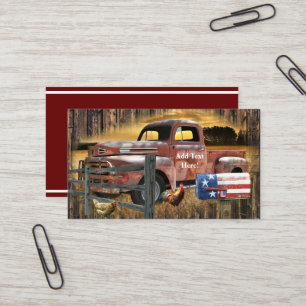 Carte De Visite Camion rouge Vintage Camion rouge Camion agricole