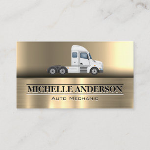 Carte De Visite Camion semi-blanc