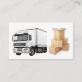 Carte De Visite Camion semi-blanc | Déplacement de boîtes (Devant)