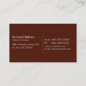 Carte De Visite Camion Semi-Camion Et Logistique (Dos)