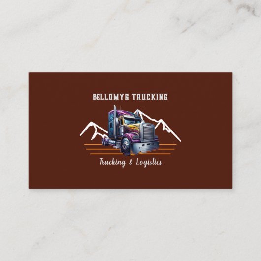 Carte De Visite Camion Semi-Camion Et Logistique (Devant)