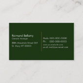 Carte De Visite Camion Semi-Camion Et Logistique (Dos)