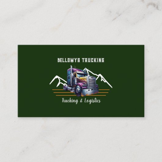 Carte De Visite Camion Semi-Camion Et Logistique (Devant)