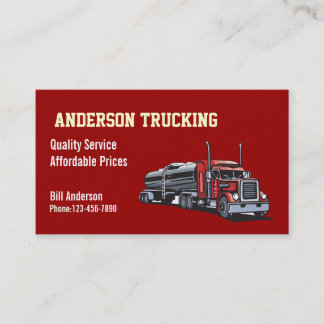 Carte De Visite Camion semi-citerne à combustible