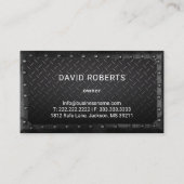 Carte De Visite Camion semi-professionnel en métal noir (Dos)