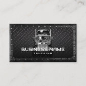 Carte De Visite Camion semi-professionnel en métal noir (Devant)